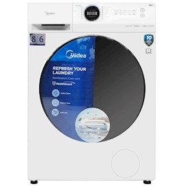 სარეცხი მანქანა Midea MF100D80B/W, 8Kg, B, 1400Rpm, 69Db, Washing Machine, White
